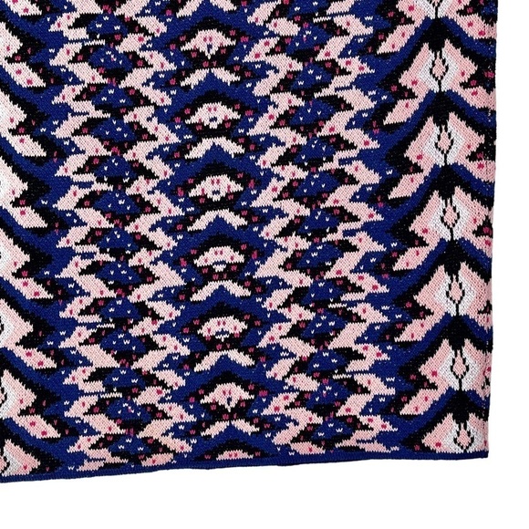 RACHEL ROY GEO PRINT JACQUARD CORNFLOWER PINK KNIT STRETCH PULL ON PENCIL SKIRT - Picture 6 of 11